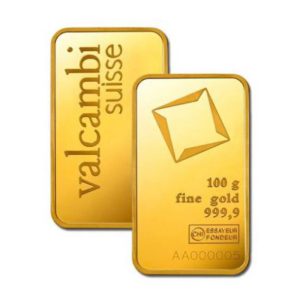 100g Valcambi Gold Bar