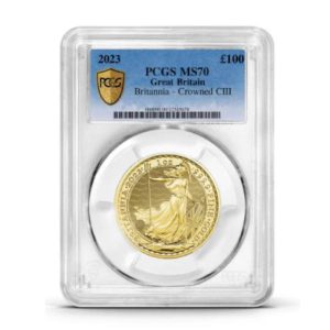 PCGS Certified 1oz Coronation Britannia 2023 Gold Coin